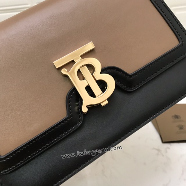 Burberry專門店新款小號拼色TB專屬標識皮革鎖扣包 巴寶莉經典爆款皮革單肩斜背女包 yxb1379